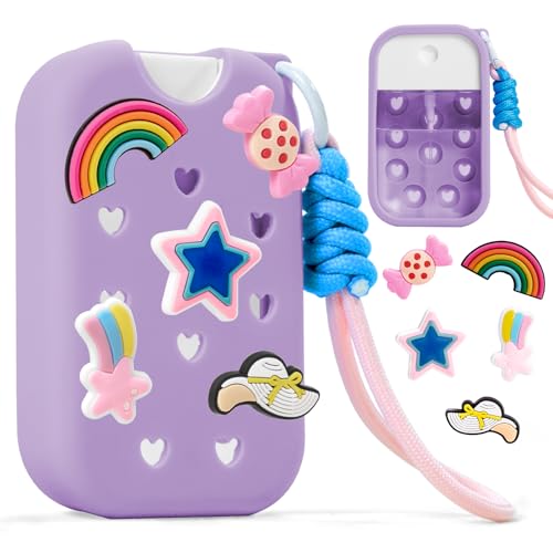 Coque silicone anti-choc pour spray désinfectant plat avec charms DIY