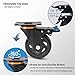 4 Inch Caster Wheels, Casters Set of 4 Heavy Duty with Brake, Polyurethane Foam No Noise Wheels, Safety Dual Locking Plate Industrial Casters, Loading 2200lbs (Two Sets Hardward Kits)