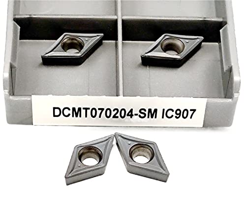 Insertos de torneado de carburo Portaherramientas DCMT070204 IC907 IC908 Herramienta de torneado interno CNC Procesamiento de piezas de corte de metal(DCMT070204 IC907)