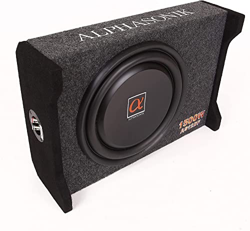 Alphasonik AS12DF 12" 1500 Watts 4-Ohm Down Fire Shallow Mount Flat Enclosed Sub woofer for Tight Spaces in Cars and Trucks, Slim Thin Loaded Subwoofer Air Tight Sealed Bass Enclosure by Alphasonik - Image 2