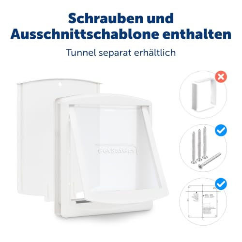 PetSafe Original 2-Way Haustiertür, Klein, Weiß