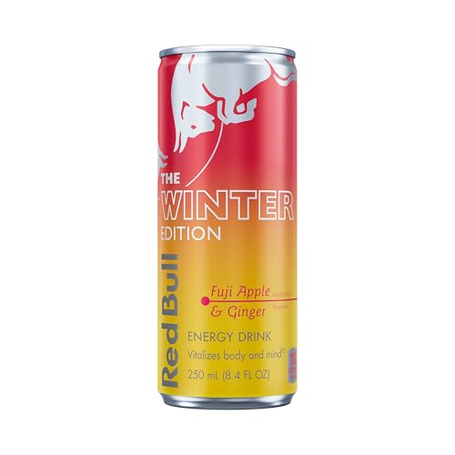 Red Bull Winter Edition Energy Drink, Fuji Apple & Ginger, 8.4 fl. oz. can, with 80mg Caffeine, Taurine & B Vitamins