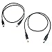 UpperFu 2pcs DC Power Plug 5.5mm x 2.5mm Male Plug to 5.5mm x 2.1mm Male Adapter Connector Cable Cord 60cm 18AWG for LED Strip, Surveillance Camera,CCTV Security Camera,LED Display,IP DVR,Router