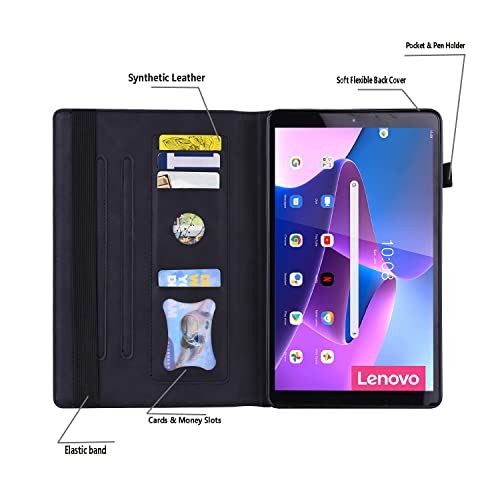 Auslbin Case for Lenovo Tab M10 3rd Gen (2022) 10.1" PU Leather Cover with Stand Function Protective Tablet Case - Image 3