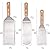 Professional Griddle Spatula Set – 4-Piece Flat Top Grill Tool Kit for BBQ, Hibachi & Outdoor Cooking – Heavy Duty Stainless Steel Griddle Spatula, Flipper, Turner, Chopper/Scraper with Wooden Handles