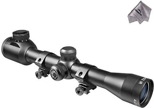 BARSKA 30/30 Crosshair Reticle Rifle Scope for .22 Plinking & Rimfire Rifles - Optimal Precision with Rings for Shooting, Hunting, Target Practice