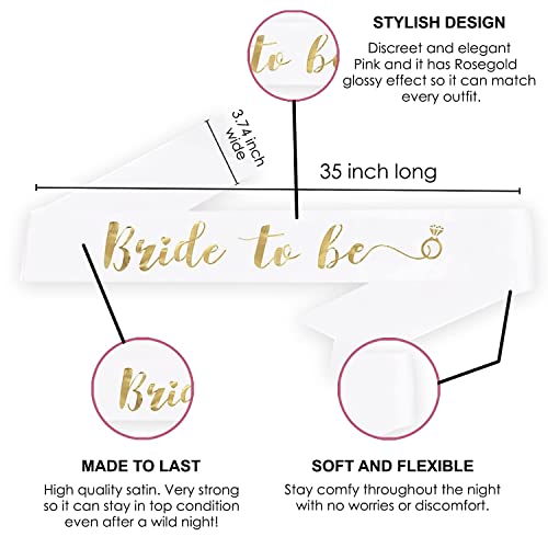 Image of Party Propz Bride To Be Decoration Set - 42 Pcs Bachelorette Party Decorations | Bride To Be Sash and Crown | Bridal Shower Decorations Kit | Bachelorette Party Decorations | Bachelor Party Decoration