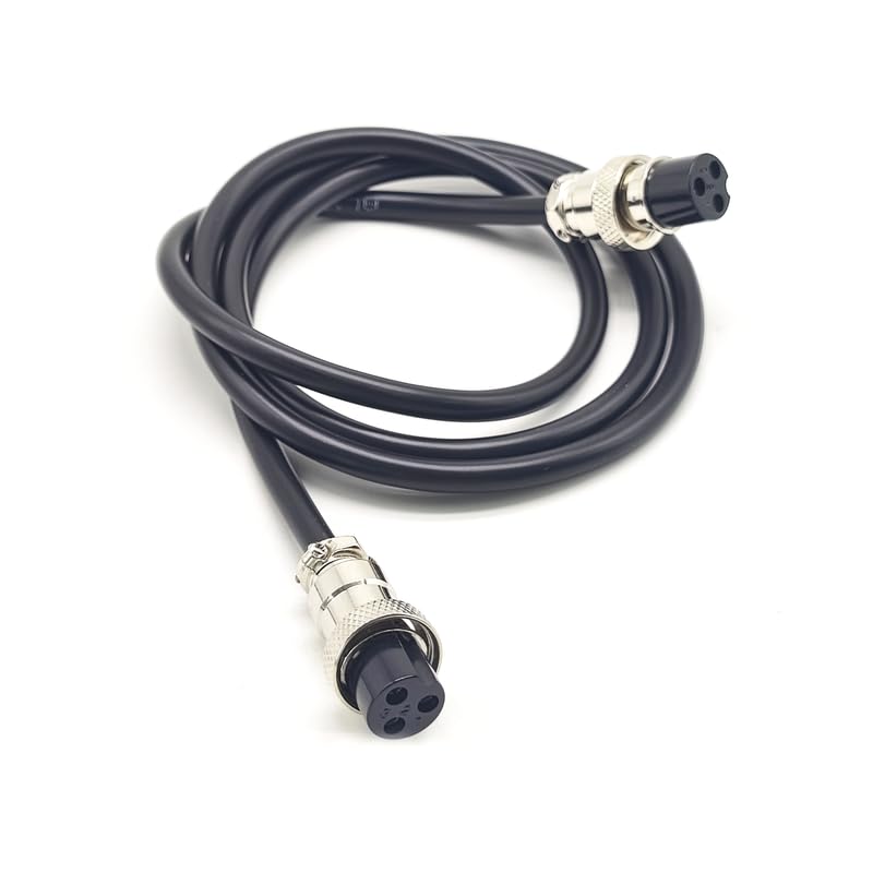 GX16 3 Pin Cable con Conector Hembra Doble 1 metro miniatura 4
