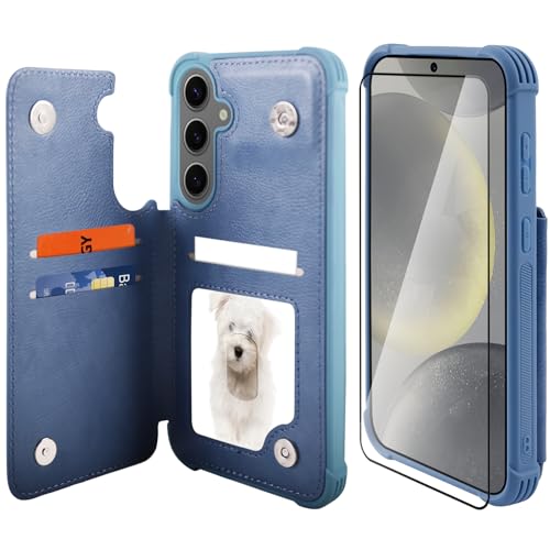Étui portefeuille Galaxy S24+ magnétique avec porte-cartes intégré
