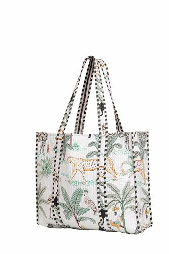 Bolsa Tote de Algodón Impresa para Mujer miniatura 5