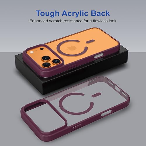 Image of amazon basics Back Case Cover for iPhone 17 Pro Max | Compatible for iPhone 17 Pro Max Back Cover | Scratch-Resistant Back Cover | Wine Red