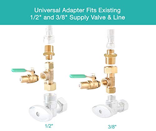 Metpure Ice Maker Fridge Installation Kit – 25' Feet Tubing for Appliance Water Line with Stop Tee Connection and Valve for Quick Installation, 1/4" Fittings for Potable Drinking Water - Thumbnail 4