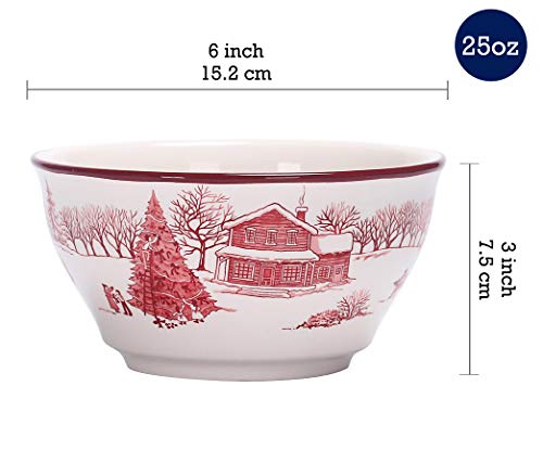 Bico Toile De Jouy Winter Wonderland 25Oz Cereal Bowls, Set Of 4 thumb #1