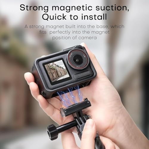 Image of Magnetic Quick Release Mount Adapter for DJI Action 5 Pro /Action 4 / Action 3 & osmo 360 - Snap-On Base to Action Camera Mount Converter, Secure Lock Design