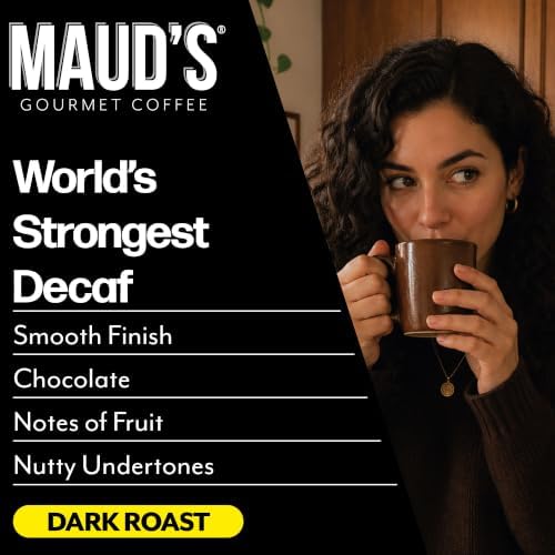 Maud's World Strongest Decaf Dark Roast Ground Coffee, 1 Bag, (20oz) - 2