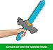 Mattel Minecraft Sword and Pickaxe 2-in-1 Toy, Button-Activated Click and Switch Role-Play Accessory Inspired by A Minecraft Movie