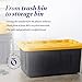 HOMZ 2-Pack Durabilt, Heavy Duty Plastic Storage Bins with Lids, 15 Gallon, Black/Yellow - Stackable Container Boxes for Home, Attic, and Garage Organization