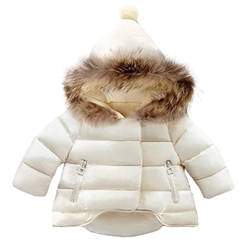 Image of RUOGU Baby Girls Boys Hooded Winter Warm jacket Kids Soft Fur Collar Hooded Down Windproof Snowsuit Outerwear