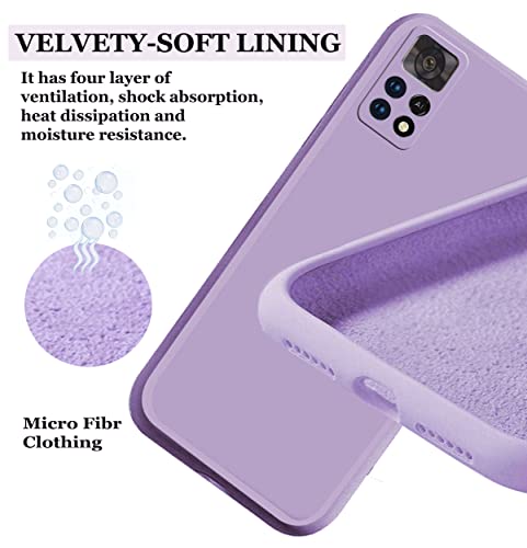 Image of A rtistque Liquid Silicone Matte Shockproof Flexible with Camera Protection Soft Back Cover Case for Mi Redmi Note 11 Pro /Pro Plus 5G - Purple