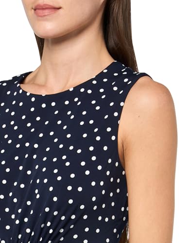 Image of London Times Women's Sleeveless Inset Waist Midi Fit and Flare Dress