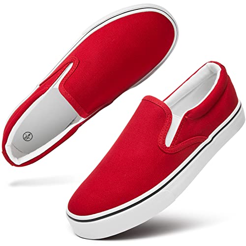 Image of Women's Canvas Slip On Sneakers Non Slip Loafers | low top non slip on walking breathable casual comfortable fashion tennis