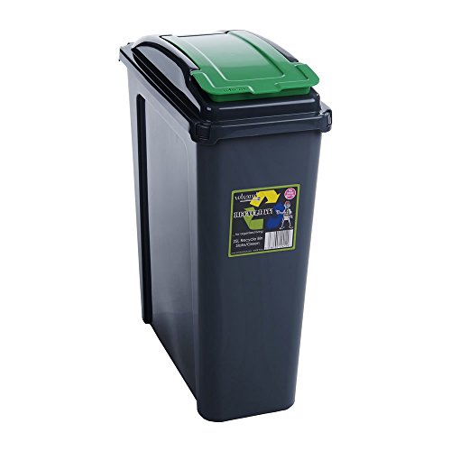 25L Litre Plastic Indoor Recycle Recycling Waste Bin with Lid for in the Home / Kitchen - Made in the UK - Choice of Colours Blue - Image 3