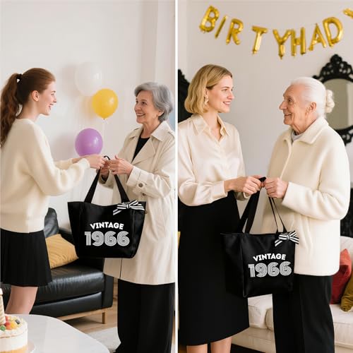 Image of Vavabox 40th Birthday Gifts Women, Unique 40 Years Old Tote Bag, Vintage 1986 Handbag Gifts for Women Mom Wife Friend