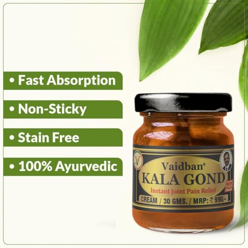 Image of Vaidban Kala Gond Cream - Instant Ayurvedic Pain Relief Cream for Men & Women (30 Gm)