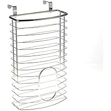 PowerTRC Chrome Cabinet Plastic Bag Storage, Over The Cabinet Kitchen Storage