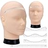 Men Baldness Scalp Tattoo Practice Kit Male 3D Training Head, Hairline Mapping Ruler & Precision Tools for Tattoo Scalp Training (Male Practice Kit)