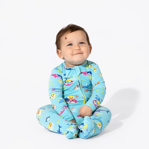 Bellabu Bear Baby Shark Rayon from Bamboo Convertible Footie for Baby Boys & Girls4