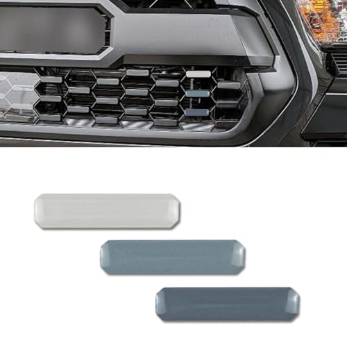 Image of Car Front Grille Tri-Color Decal Stripe Grille Emblem Badge Sticker Compatible with 2016-2020 Tacoma TRD Pro Grille (W /G /B)