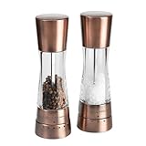 Cole & Mason Derwent Salt and Pepper Grinder Set - Refillable Salt & Pepper Grinder Set with Gourmet Precision Mechanisms - Kitchen Accessories for Cooking - Gift Set, Copper