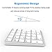 Wireless Number Pads, Numeric Keypad Numpad 26 Keys Portable 2.4 GHz Financial Accounting Number Keyboard Extensions 10 Key USB Keypad, PC, Desktop, Small Keyboard, Notebook (White)