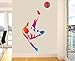 Price comparison product image Football Player Overhead Kick Design Art Vinyl Full Colour Wall Sticker - Lving Room Kitchen Decal Transfer - Jumbo - 130cm x 78cm - Select Size Below