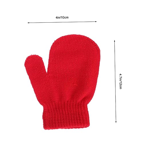 6Pairs Warm Winter Mittens Comfortable for Boys Full Finger Coverage Elastic Fit Durable Knitted Material Design for Outdoor Fun2