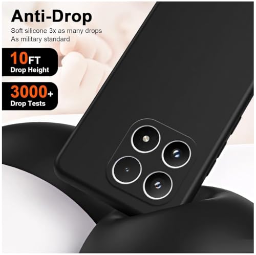 Image of Lustree Shockproof Flexible Silicone Back Cover for Xiaomi 17 5G | Anti-Scratch Soft TPU Case with Raised Edges & Full Protection - Black