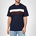 Lacoste Men's Jersey Colorblock T-Shirt, Navy Blue/Flour/Red Vermouth, Medium