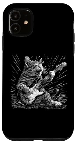 Bass Guitar Cat Jazz Rock Metal Music Blues Kitty �X�}�z�P�[�X iPhone 11 �p