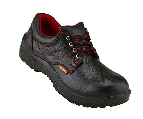 Neosafe A7011_10 Red Storm, Low Ankle Black Safety Shoes with Steel Toe, Size 10