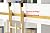 DIYHD 5FT Wooden Ladder Rolling Hardware Sliding Library Ladder Track Floor Rollers with Brake,Golden,No Ladder
