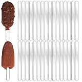 100Pcs Reusable Acrylic Popsicle Sticks, 4.5 Inch Clear Ice Cream Sticks for DIY Cake Pops, Candy, Desserts – Food-Safe & Durable