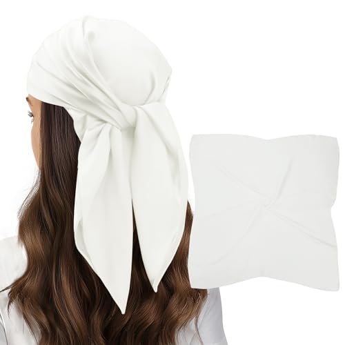 vimate Head Scarf for Women Hair 27'' Square Satin Silk Feeling Bnadana Neck Scarf Handbag Accessories Etc