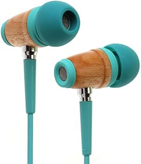 Symphonized Kids Volume Limited Premium Wood in-Ear Noise-isolating Headphones, Earbuds, Earphones with Mic