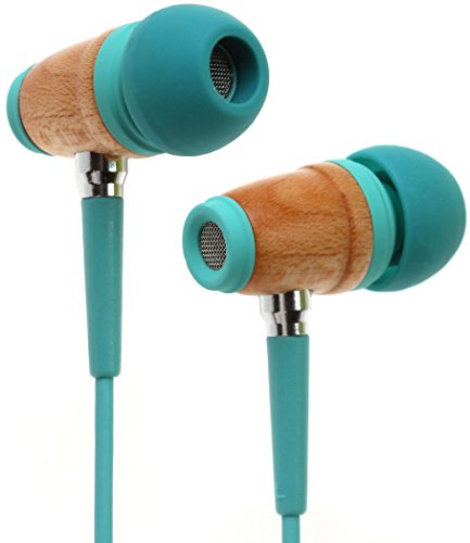 Symphonized Kids Volume Limited Premium Wood in-Ear Noise-isolating Headphones, Earbuds, Earphones with Mic