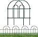 Amagabeli Metall Gartenzaun 35 Stück, 46cm(H) x 15m(L), Rostfreier Wetterfest Steckzaun Grün für Beete, Hunde & Teiche, Dekorative Zaunelemente, Komplettset, Einfache Montage