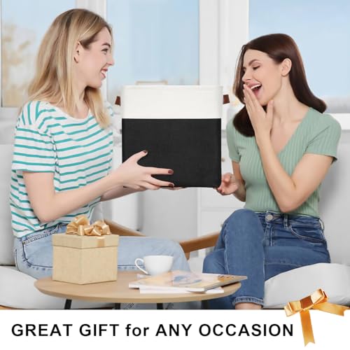 Bagnizer Collapsible Fabric Storage Cubes 11x11 Cube Storage Bins, 4 Pack Closet Baskets Box with Handles for Organizing, Shelf, Toys, Clothes, Home, Office, Nursery (Black&White) by Bagnizer - Image 7