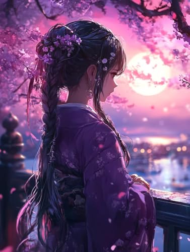 5D Diamond Painting Femme Peinture Numéro Adulte kit broderie complet 40x50cm