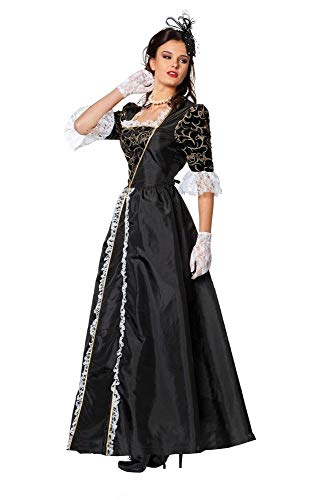 Robe de marquise baroque Shoperama d'inspiration Madame de Pompadour en velours noir - 2