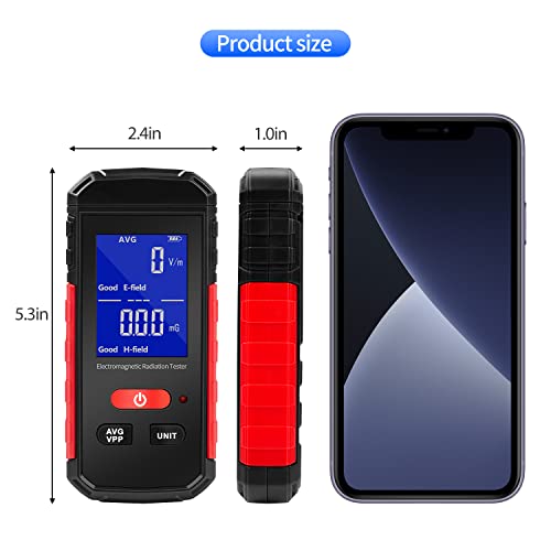 Emf Meter, Electromagnetic Radiation Detector, Rechargeable Digital Emf Tester, Electric/Magnetic Field Meter For Home Inspections, Office, Outdoor And Ghost Hunting #TOP5